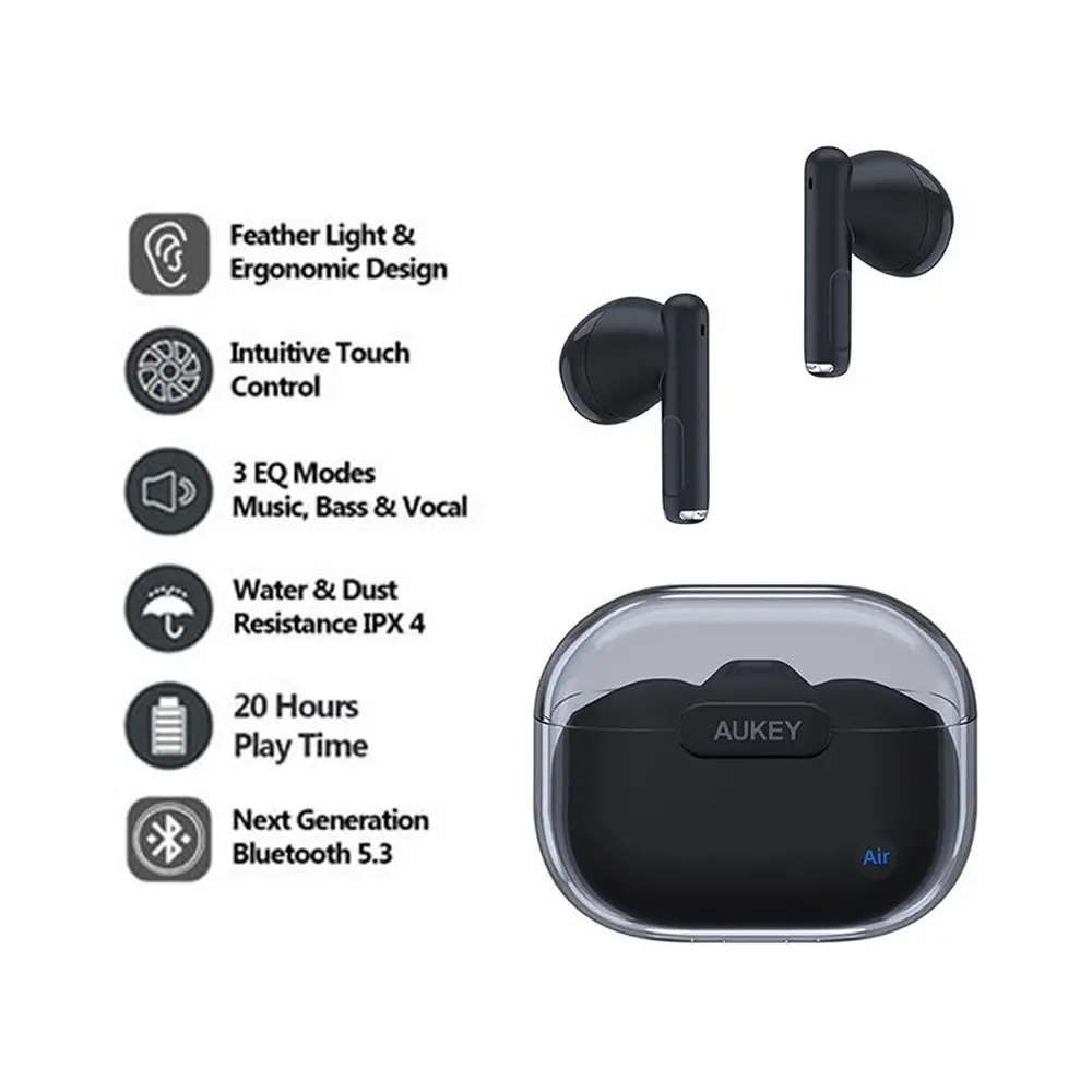Aukey earbuds controls hotsell