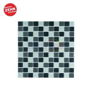 Zehn Keramik Dinding Dapur Glass Mozaik MC-01 30x30 Cm Hitam-Abu-Putih