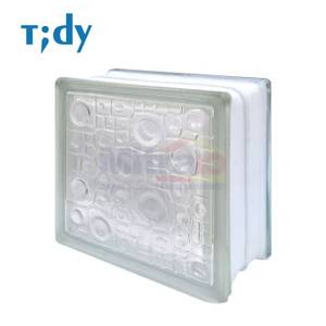 Tidy Glass Block Hollow Rain 8x19x19 Cm