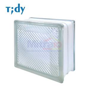 Tidy Glass Block Hollow Oblique Line 8x19x19 Cm