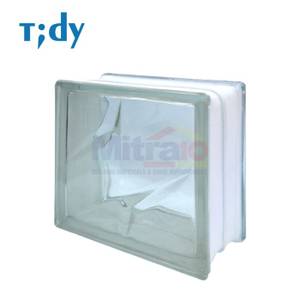 Tidy Glass Block Hollow Double Star 8x19x19 Cm