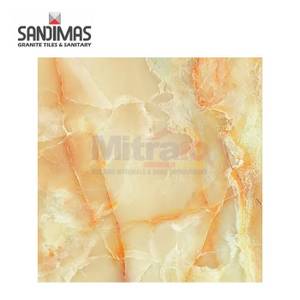 Sandimas Granite Lantai Sun Flower Digital 80x80 Cm Coklat Muda