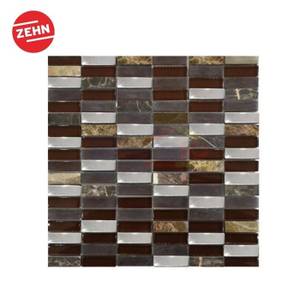 Zehn Keramik Dinding Dapur Glass Mozaik ALM-03 30x30 Cm Coklat