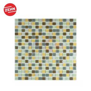Zehn Keramik Dinding Dapur Glass Mozaik LG10 30x30 Cm Abu-Emas-Silver
