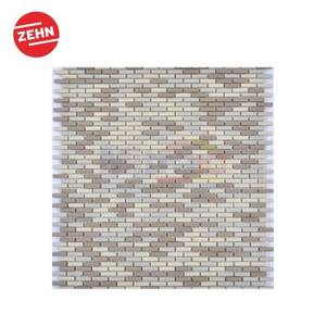 Zehn Keramik Dinding Dapur Glass Mozaik DMN01 30x30 Cm Putih-Coklat
