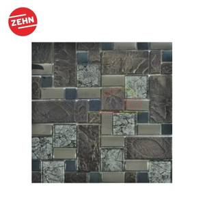 Zehn Keramik Dinding Dapur Glass Mozaik DMN08 30x30 Cm Silver