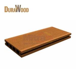 Durawood Papan Kayu Wpc Hollow Board GW007A Teak 240x13.5x2.5 Cm Coklat
