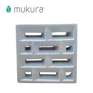 Mukura Rooster Keramik Ventilasi Udara Diagrid S.grey 20x20 Cm (10 Pcs)