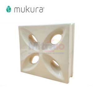 Mukura Rooster Keramik Ventilasi Udara Kawung Light Ivory 20x20 Cm (10 Pcs)