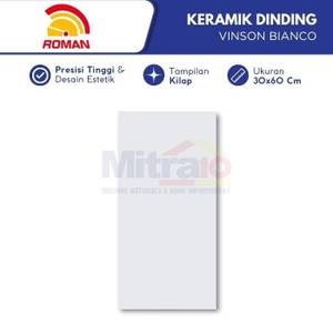 Roman Keramik Dinding Kw.1 Vinson Bianco 30x60 Cm