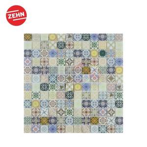 Zehn Keramik Dinding Dapur Glass Mozaik METM-11 30x30 Cm Motif Bunga