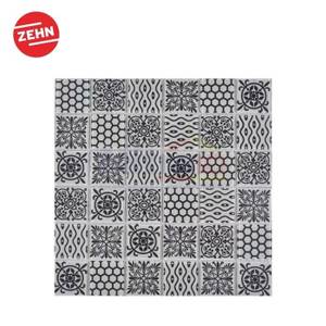 Zehn Keramik Dinding Dapur Glass Mozaik METM-12 30x30 Cm Putih-Hitam