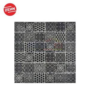 Zehn Keramik Dinding Dapur Glass Mozaik METM-13 30x30 Cm Putih-Hitam