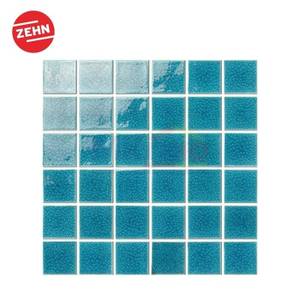 Zehn Keramik Dinding Glass Mosaic PMSK042 30.6cm X 30.6cm X 0.6cm Biru
