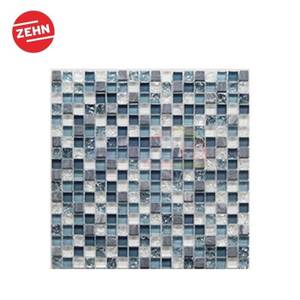 Zehn Keramik Dinding Stein Mosaic WA1504 30cm X 305cm X 0.8cm Putih-Biru