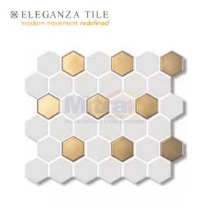 Eleganza Mozaik Dinding MT31000+DJMT31000 White Gold Matt E 30x30 Cm