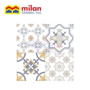 Milan Keramik Lantai Kw.1 Motif Vintage Nu Santorini 50x50 Cm