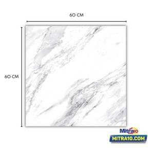 Habitat Keramik Lantai KW.A 60X60 CM (1.08 Meter Square) Calacata Silver Putih Glossy