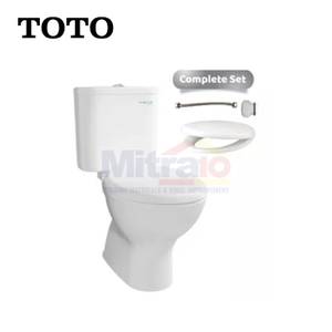 Toto Kloset Duduk Dua Bagian CW637J/SW637JP+TC505S Putih (Set)