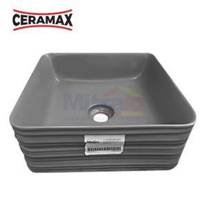 Ceramax Wastafel Atas Meja Hudson H444MG Hitam