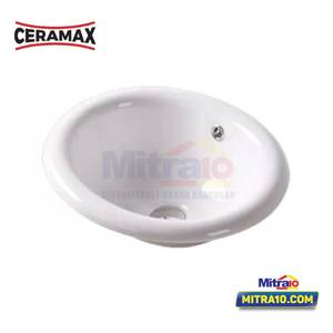 Ceramax Wastafel Atas Meja Keir FSB0340 51X41.5X19 Cm Putih