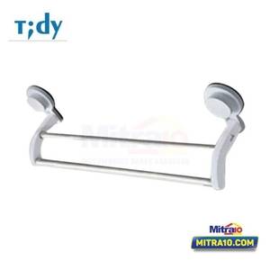 Tidy Gantungan Handuk Kamar Mandi Double Bar BAA-100 10.524cm X 53.024cm X 13cm Putih