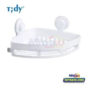 Tidy Rak Sudut Kamar Mandi BAA-550 25.2cm X 25.2cm X 12.7cm Putih