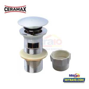 Ceramax Afur Lubang Pembuangan Wastafel Model Tekan + Adapter AF-A72B 11/4 Inch