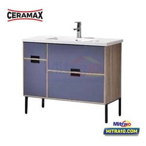 Ceramax Kabinet Dengan Wastafel Kamar Mandi Elson Series PS-833 Biru (Set)