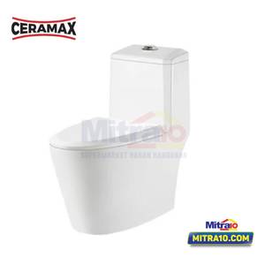 Ceramax Kloset Duduk Satu Bagian Miles FSA0137 37cm x 70cm x 74cm Putih