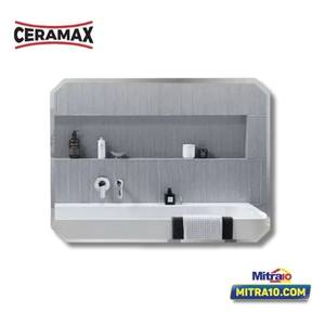 Ceramax Cermin Kamar Mandi Oktagon Milano 60x80 Cm Silver