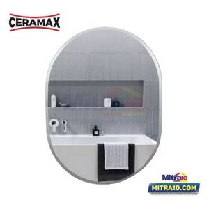 Ceramax Cermin Kamar Mandi Oval Como 50x70 Cm Silver