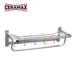 Ceramax Gantungan Handuk Single Bar Dan Gantungan Baju Stainless XBT-S0590