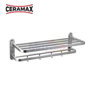 Ceramax Gantungan Handuk Double Bar Dan Gantungan Baju Stainless XBT-S0506