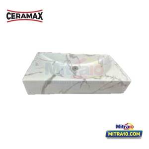 Ceramax Wastafel Elora  H-464-CW ABV 34,5 x 60 x 11,5 Cm Putih Marble