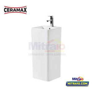 Ceramax Cubic SQR Wastafel Pedestal FSB7004SJ Putih