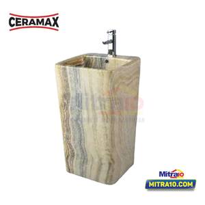 Ceramax Wastafel Alas Basin FSB7004SJ P: 43cm L: 37cm T: 82cm Marmer Coklat