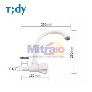 Tidy Kran Dinding Wastafel Cuci Piring Dapur CY-6017 Putih