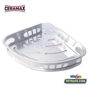 Ceramax Rack Tempat Sabun Sudut XBT - 0596-1 Aluminium  25 x 23 x 7 cm Silver
