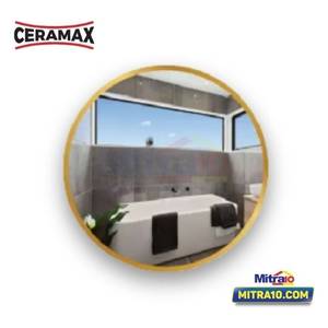 Ceramax Cermin Kamar Mandi Bulat Novara WFR002 55 Cm Gold