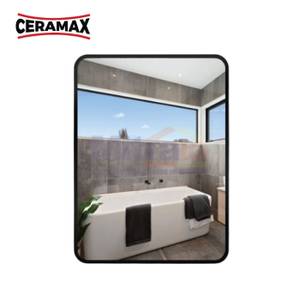 Ceramax Cermin Kamar Mandi Persegi Arezzo Black WFR003 80x60 Cm