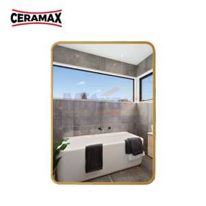 Ceramax Cermin Kamar Mandi Persegi Arezzo Gold WFR004 80x60 Cm