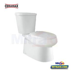 Ceramax Toilet duduk dua bagian Saint FSA0100 25 Cm Putih