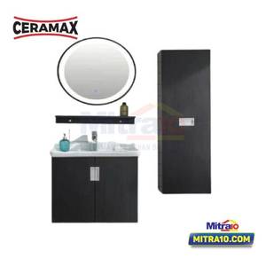 Ceramax Kabinet Dengan Wastafel Kamar Mandi Andora Series PSPVC501 Hitam ( Set )