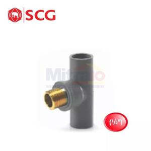 Scg Tee Sambungan Pipa Pvc Drat Metal Luar Aw Grey 18 1/2 Inch