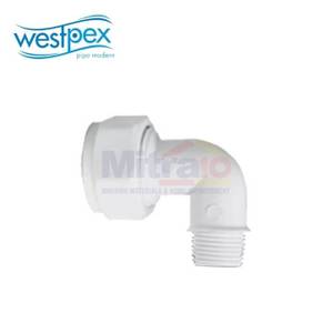 Wastpex Fitting Male Elbow Knee Nylon L16-1/2 Inch Putih