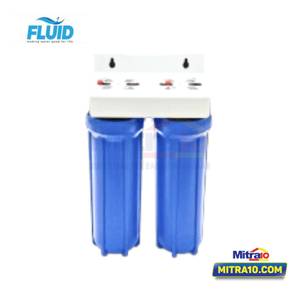 Fluid Badan Filter Air Tanpa Kartrid Dua Bagian 10 Inch Biru