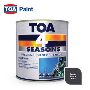 Toa 4 Seasons Cat Kayu Dan Besi H4559 Super Black Matt 0.9 Liter Kg