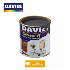 Davies Quick Dry Enamel Cat Kayu Dv Indonesian Blk 1 Liter Hitam