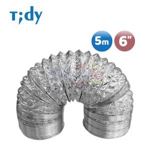 Tidy Aluminium Saluran Udara Fleksibel XY102 6 Inch 2 Lapisan 10 Meter